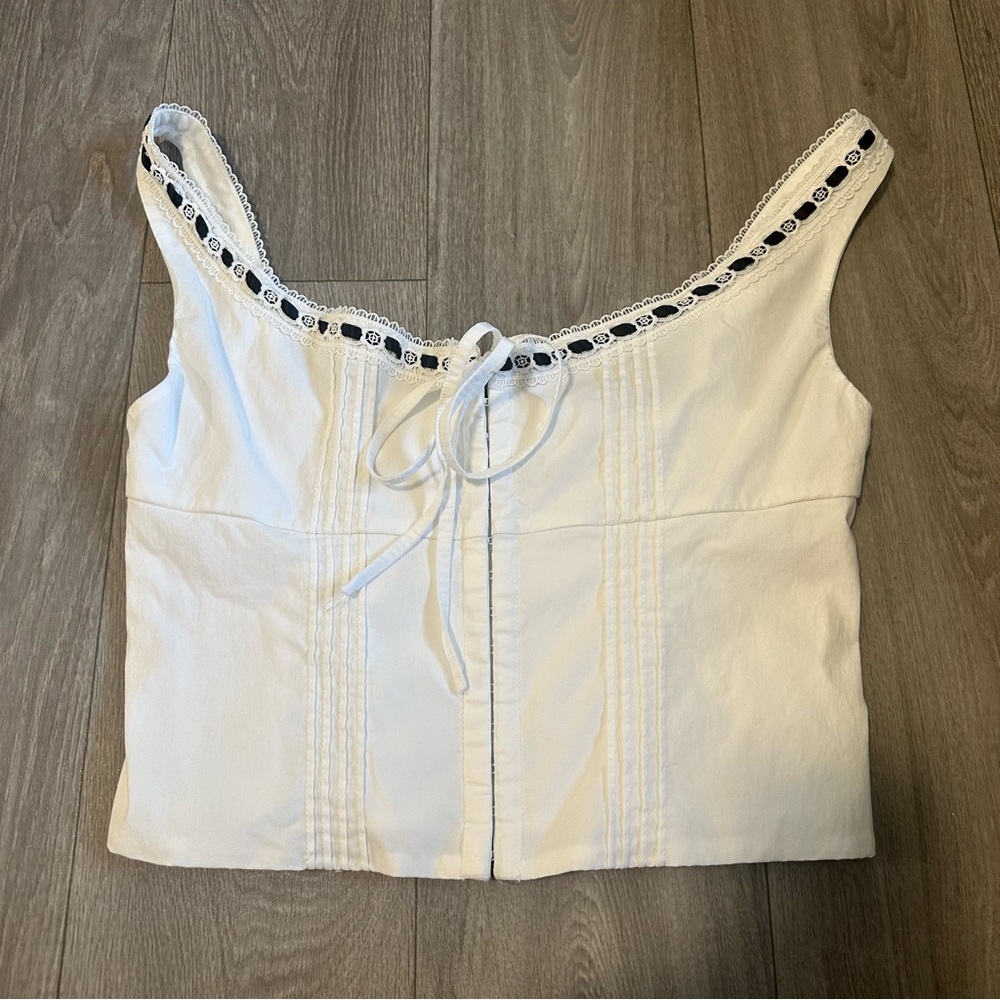 White corset top Size L